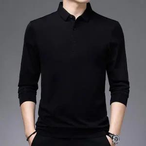 카라티 남성 무지 운동복 골프 긴팔 심플 댄디