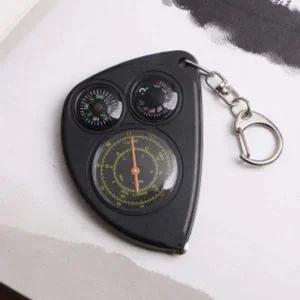 온도계 나침반 키링 열쇠고리 등산용 거리측정 멀티키홀더