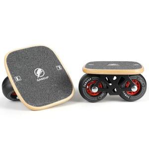 [미국배송] 알루미늄 합금 데크 미끄럼 방지 기능이 있는 프리스케이팅 휴대용 롤러 로드 드리프트 스케이트보드 PU 휠 하이엔드 베어링이 보드 스플릿 스케이트보드