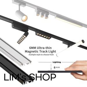 T26 마그네틱 트랙 조명 표면 장착 천장 알루미늄 레일 LED 48V 홈 플러드 그릴 스포트라이트 3CCT전환 가