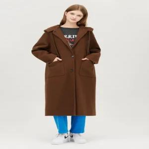 베네통 니트 스트링 후드 롱 코트BACT57561