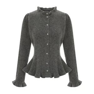 [샐리] 셔링슬림블라우스가디건_I5D-CCA009