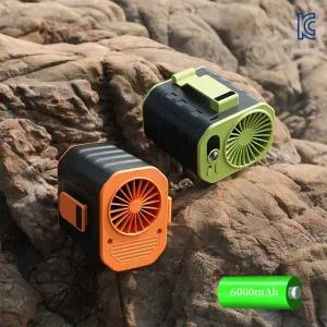 6000mAh 아웃도어 캠핑용품 허리착용 선풍기