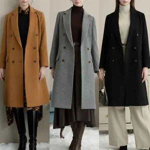 [모데나]S.모데나 울 블렌디드 퀼팅안감 더블 롱 코트 1종