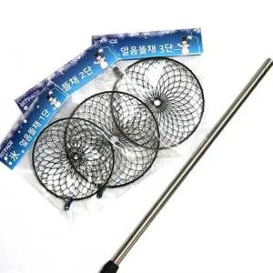 [골드스마일]스테인레스얼음뜰채 씨타임 겨울낚시도구 겨울낚시