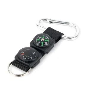 [하프클럽/]재난대피 다기능 카라비너 온도계 나침반 카라비너 온