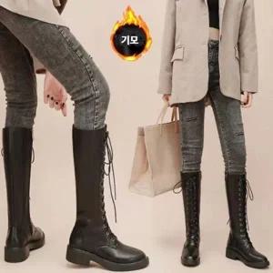 [S55B6B4]캐주얼 워커힐 레이스업 여성 롱부츠