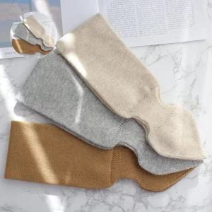 울 캐시미어 미니 리본목도리 겨울 숏 양모목도리