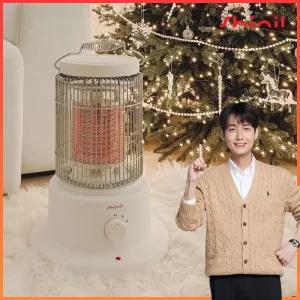 [26년형] 신일 오방난로 전기히터 적외선 원통형 가정용 사무실 업소용 전기난로 난방기 화이트 SEH-HS1000WR