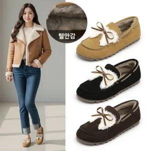 잭앤질 털안감 리본장식 로퍼(JD5774S)