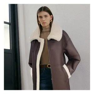 바니스뉴욕 [론칭]25FW 호주산 양모 무스탕 롱코트