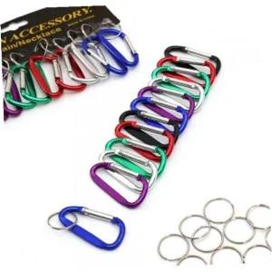 카라비너고리 미니카라비너12p세트캠핑등산용고리