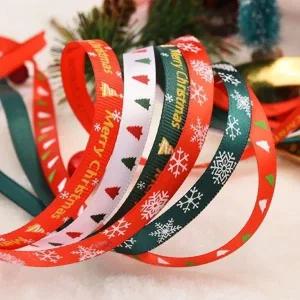 크리스마스 포장리본 장식 리본끈 답례품 끈 공단 포장 띠지 크리스마스 기프트 장식 데코레이션 박스 트리