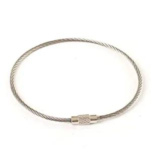 [하프클럽/]캠핑 와이어 키링 네임텍 연결 카라비너 30cm 10개