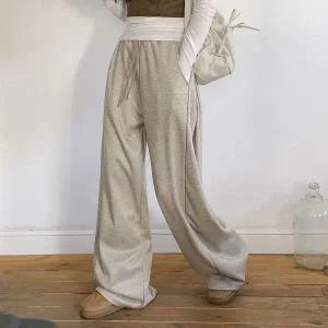 [하프클럽/]로이엔 사이드 핀턱 밴딩 와이드 트레이닝 팬츠 (5color)