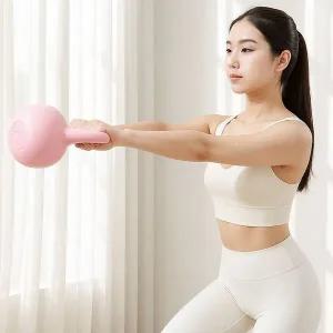 힙바디 피트니스 케틀벨 6.8kg 홈트레이닝 아령 핑크