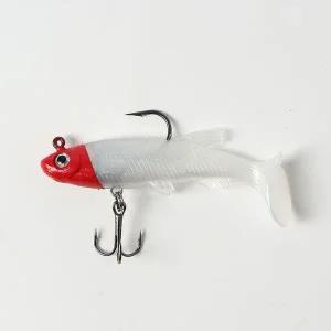 웨이트훅 쉐드웜 루어 지그헤드 갈치 배스낚시 레드