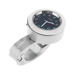 틸그린 자전거 오토바이 핸들바 시계 실버