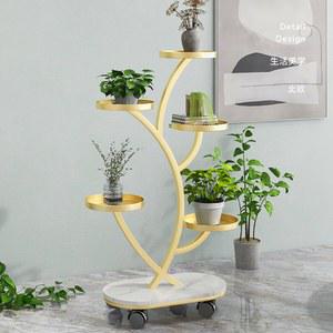 화분진열대 정리대 이동식 꽃 다층 스 지 냄비 조명 브래킷 발코니 거실 럭셔리 랙