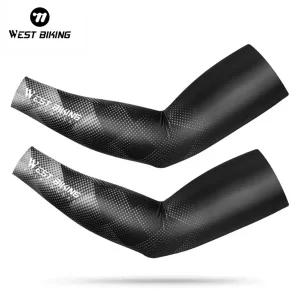 호환  서쪽 자전거 여름 Sunproof 팔 슬리브 UV 보호 원활한 디지털 사이클링 러닝 슬리브 냉각 스포츠 장