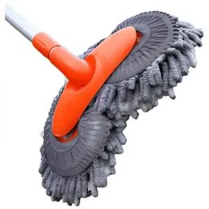 투데이리빙 4세대 업그레이드 3단 세차 밀대 듀얼 헤드 각도 조절 차량용 브러쉬 자동차 세차용 접이식 걸