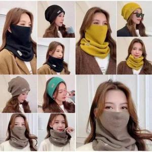방한 울 무지 넥워머 멀티 착용 두건 목도리 0334ee