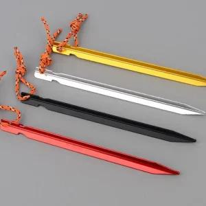 텐트 고정 낚시 메탈 스틸 야외 등산 견고한 글램핑 텐트핀 캠핑 1p