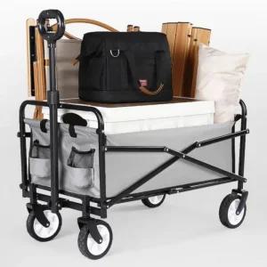 시장 카트 휴대용 이동 접이식 웨건 원터치 캠핑