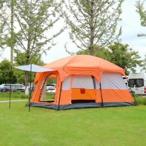 텐트 거실형 대형 리빙쉘 패밀리캠핑 오렌지 사계절