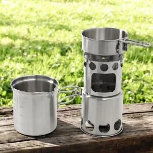 스토브 미니 백패킹 코펠세트 1-2인용 캠핑 우드 낚시
