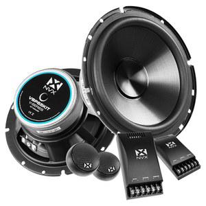 NVX VSP65KIT 6.5인치 프리미엄 자동차 스피커 750W 최대 250W RMS 2방향 6-1 2인치 부품 시스템 1인치 실크 돔 트위터 및 패시브 X-오버 포함 트럭 도어에 쉽게 설치 가능 페어