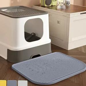 고양이 모래 매트 반려묘 플라스틱 사막화 고양이 모래 발판 방지 미끄럼 바닥 깔개 식기 가능 세척