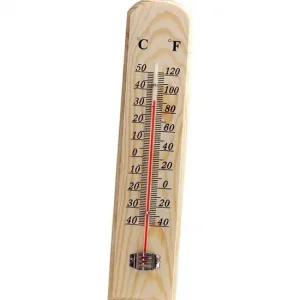 나무 온도계 벽걸이 아날로그 온도측정기