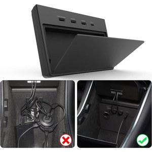 Model 전용 룸미러 차량용 모델Y USB 매트 라이너 6Pcs 업무용 언더