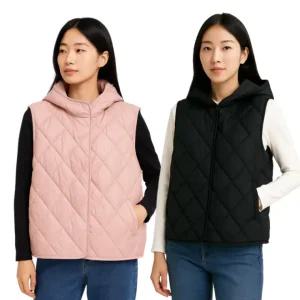 가벼운조끼 퀄팅조끼 5컬러   후드 패딩조끼 여성 경량