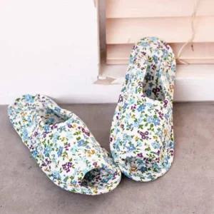 [라일리] Rly 퀼팅거실화 블루꽃 3개 소음방지실내화 실내화 거