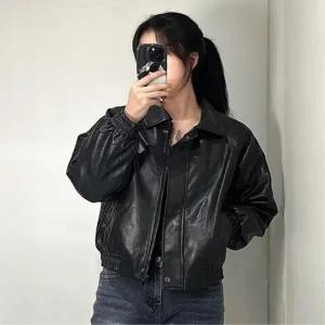 [마이모노샵] 여성 캐주얼 겨울 안감양털 가죽 레더 자켓 점퍼 룩북