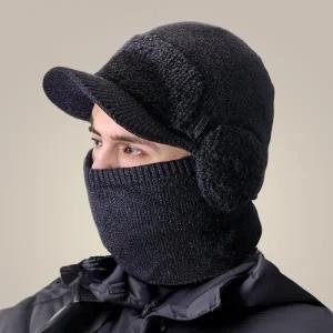 오버윈드 털모자 넥워머 세트 남성 귀달이 겨울모자 니트모자 니트캡