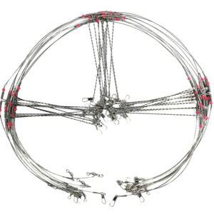 바텀 리그용 낚시 와이어 리더: 트롤링 피어 서핑 태클을 위한 회전 스냅이 있는 10pcs 1/2/3 암 소금물 하이 로우 리그 리더 - 길이 2.76인치/4.72인치