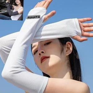 아이스 실크 팔 토시 루즈핏 스포츠 자외선 여성 냉감 팔 토시 쿨링 암워머