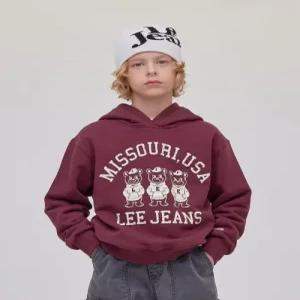 leekids 베어LEE 그래픽 후디 버건디 LK2504HD33BU