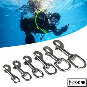 싱글더블 엔드 스쿠버 다이빙 후크 스테인레스 스틸 아이 볼트 스냅 퀵 드로우 링크 카라비너 360 ° 회