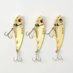 [콩심팥심]루어낚시 메탈 바이브 3p세트 18g 골드 갈치 메탈지그