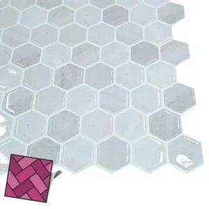 월타일스티커 022 베이지 벌집대리석 데코스티커 WFKNLHR