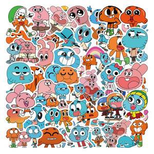 50Pcs Gumball 스티커의 놀라운 세계 다윈 Gumball DIY 스티커 Scrapbooking 전화 수하물 스케이트 보드 방수 데칼
