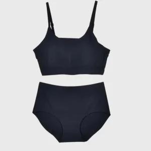 [라일리여성언더웨어] Rly 무봉제 여성 스포츠 브라팬티 세트 편한브라 와이