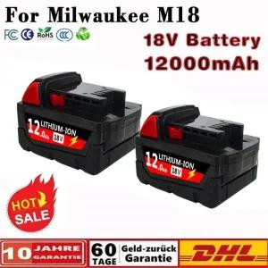 밀워키 M18 XC 리튬 배터리용 18V 120Ah 교체 48-11-1860 48-11-1850 48-11-1840 48-11-1820 충전식 배터리