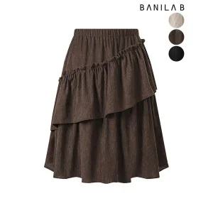 [하프클럽/바닐라비]여성 골덴 사선 캉캉 프릴 스커트