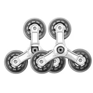 손수레바퀴 금속 프레임 바퀴 PU 계단 오르기 삼각형 카트