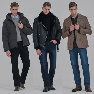 [하프클럽/뱅뱅]뱅뱅 25FW 남성 겨울 기모 본딩  라이크라 스트레이트 데님